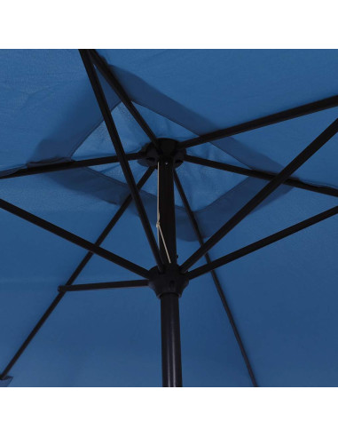 Ombrellone da Esterni con Palo in Metallo 300x200cm Azzurro