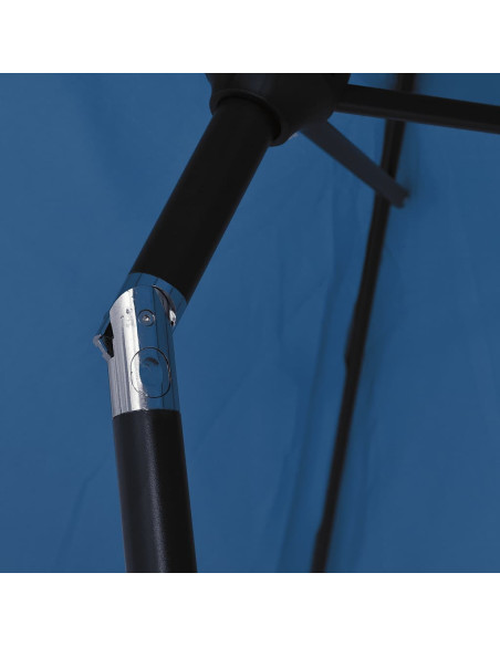Ombrellone da Esterni con Palo in Metallo 300x200cm Azzurro