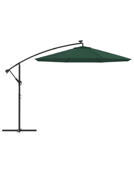 Telo di Ricambio per Ombrellone Bianco Verde 350 cm
