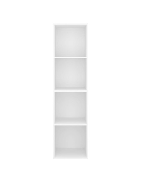 Mobile TV da Parete Bianco 37x37x142,5 cm in Legno Multistrato