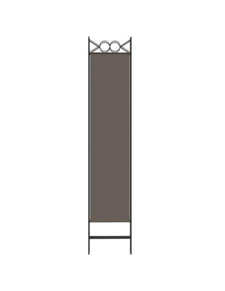 Divisorio a 6 Pannelli Antracite 240 x 220 cm Tessuto