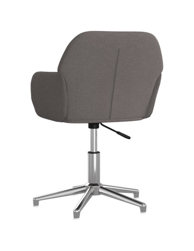 Sedia da Ufficio Girevole Grigio Scuro in Tessuto