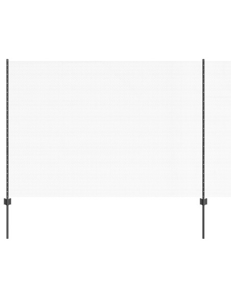 Set di Recinzione da Giardino Set di 2 Grigio Acciaio