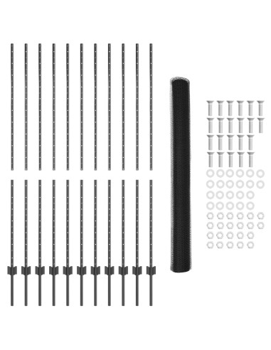 Recinzione con Posto Grigio 1,5 x 25 m Acciaio