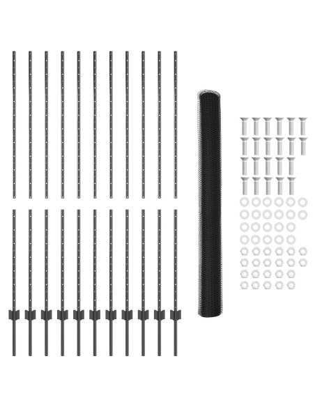 Recinzione con Posto Grigio 1,5 x 25 m Acciaio