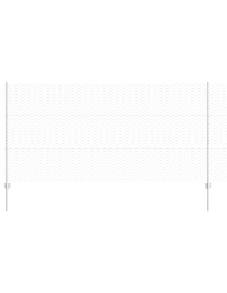 Pali per Recinzione  22 pz U-Channel 120 cm Acciaio Zincato, Recinzione esagonale  1,2x100 m Acciaio Zincato