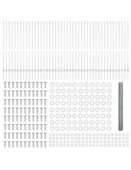 Pali di Recinzione  22 pcs U-Channel 140 cm Acciaio Zincato, Recinzione Esagonale  1.4x100 m Acciaio Zincato