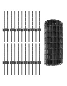 Recinzione con Posto Grigio 0,4 x 50 m Acciaio e PVC 2