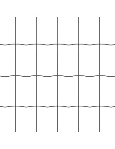 Recinzione con Posto Grigio 0,4 x 25 m Acciaio e PVC