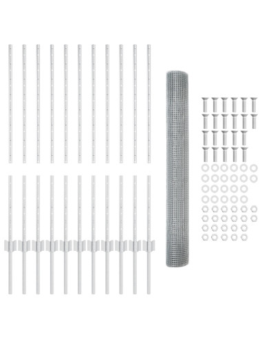 Recinzione con Posto Argento 1 x 25 m Acciaio