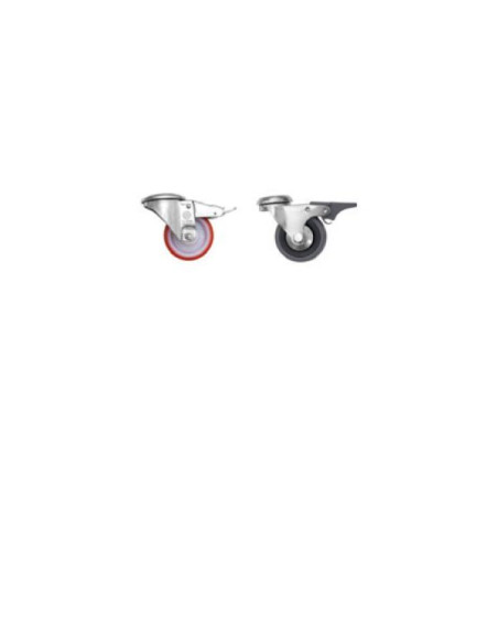 SET4 RUOTE RACK P150KG  2 CON FRENO