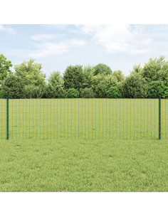 Recinzione con Posto Verde 0,6 x 50 m Acciaio e PVC 2