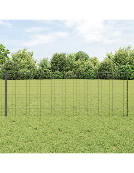 Set Recinzione Euro  Set di 2 Grigio Metallo Grande Durevole
