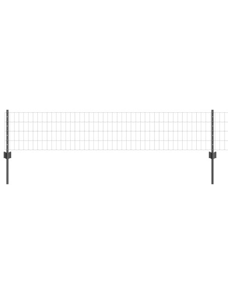 Set di Recinzioni per Giardino  Set di 2 Grigio Metallo 10 x 0.4 m
