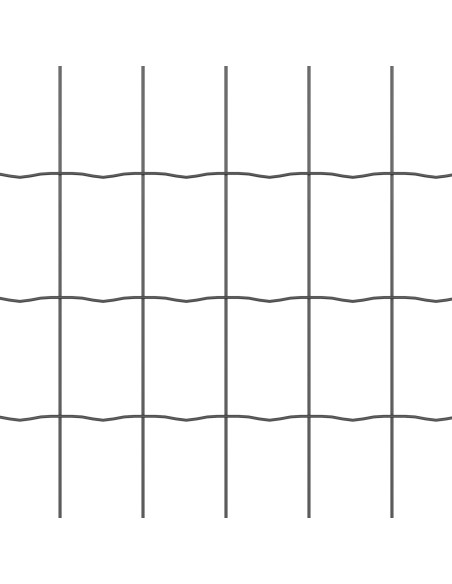 Recinzione con Posto Grigio 0,8 x 10 m Acciaio e PVC