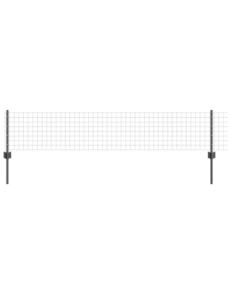 Recinzione Euro  con 11 Paletti Grigi 0.4x25 m in Acciaio