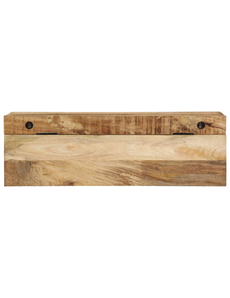 Appendino  con mensola da muro in legno di mango massello e metallo