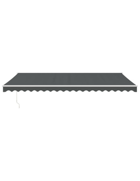 Tenda da Sole Retrattile Antracite 5x3 m in Tessuto e Alluminio