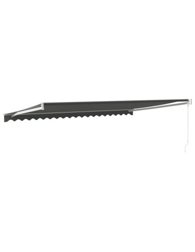 Tenda da Sole Retrattile Antracite 5x3 m in Tessuto e Alluminio