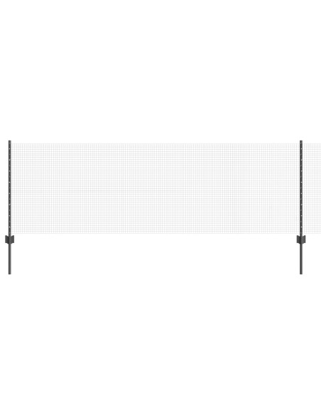 Recinzione con Posto Grigio 0,8 x 50 m Acciaio e PVC