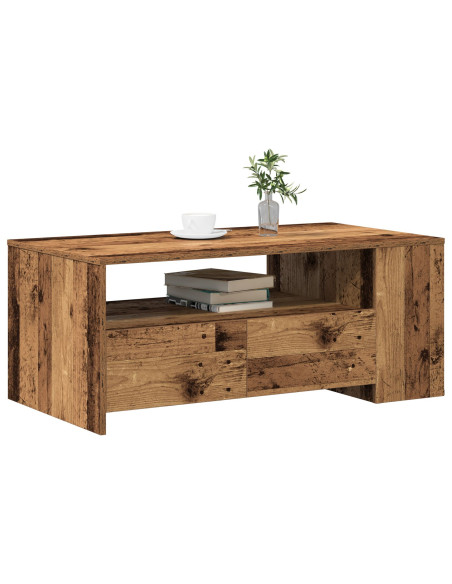 Tavolino da caffè in legno vecchio 102x55x43,5 cm in legno ingegnerizzato