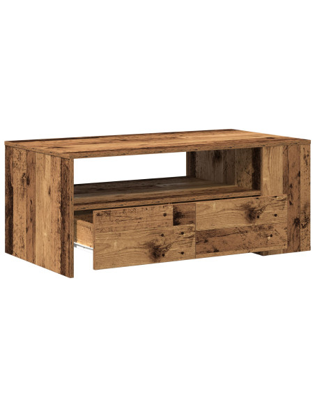 Tavolino da caffè in legno vecchio 102x55x43,5 cm in legno ingegnerizzato