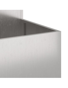 Vaso da giardino Argento 100 x 100 x 60 cm Acciaio inossidabile 2