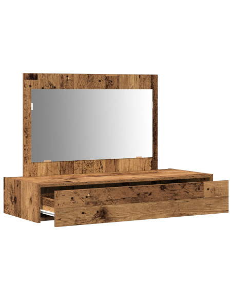 Toletta da parete  in legno vecchio 100x40x70 cm
