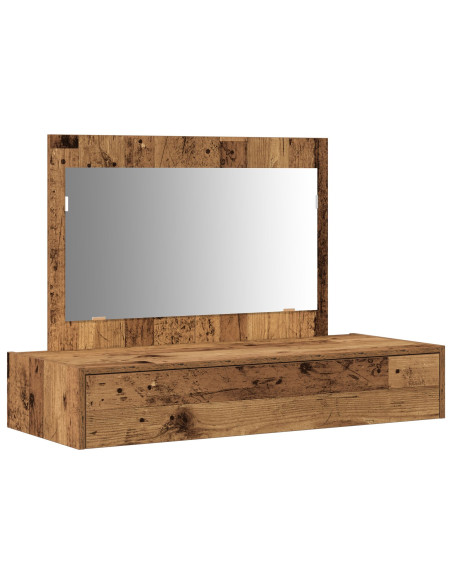 Toletta da parete  in legno vecchio 100x40x70 cm