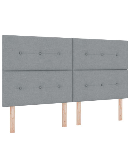 Testiera con testiera Grigio chiaro 180 cm Pelle Sintetica