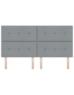 Testiera con testiera Grigio chiaro 180 cm Pelle Sintetica 2