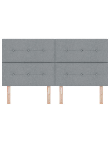 Testiera con testiera Grigio chiaro 180 cm Pelle Sintetica