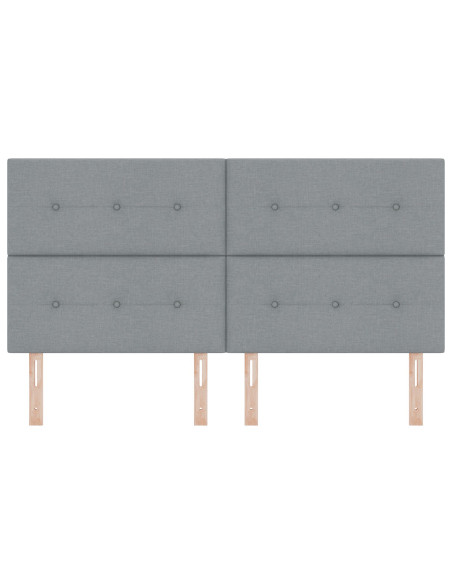 Testiera con testiera Grigio chiaro 180 cm Pelle Sintetica