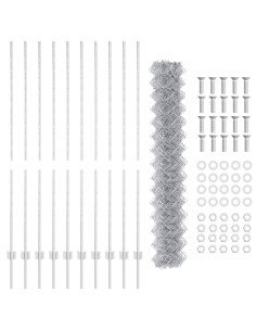 Recinzione con Posto Argento 1,5 x 10 m Acciaio 2