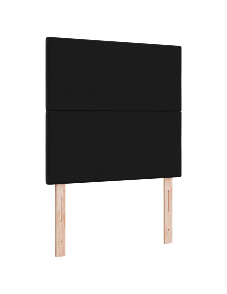 Testiera  Bottoni Trapuntata Nera 90 cm Velluto