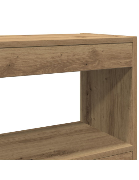 Mobile per libri/separatore di stanze in rovere artigianale - 100x30x103cm, realizzato in legno ingegnerizzato