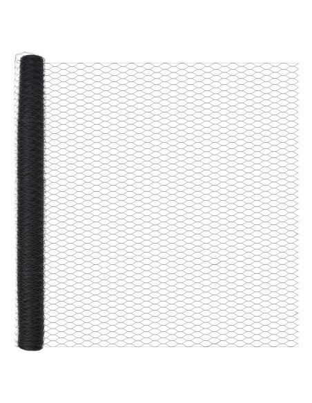Posti di Recinzione  22 pcs U-Channel Grigio 160 cm Acciaio, Recinzione a Esagono  Grigio 1.6x100 m Acciaio