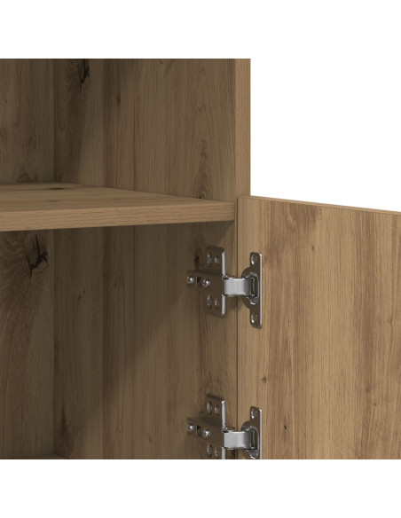 Credenza  con luci LED Rovere artigianale 81x37x67 cm