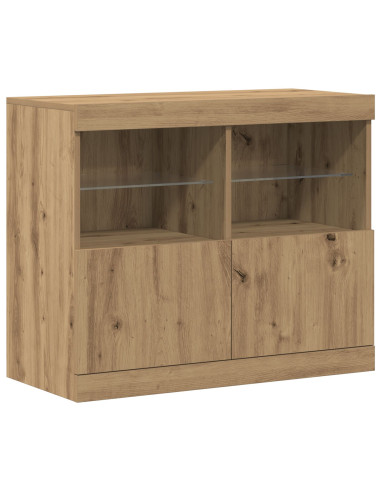 Madia LED Marrone 81 x 37 x 66,5 cm Legno multistrato