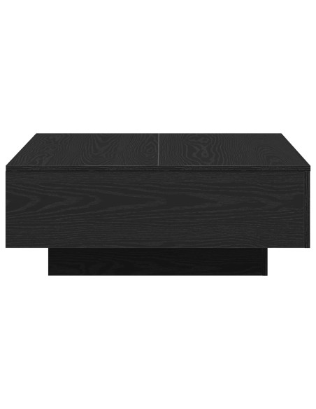 Tavolino da caffè  Nero Rovere 80x80x31 cm in Legno Ingegnerizzato