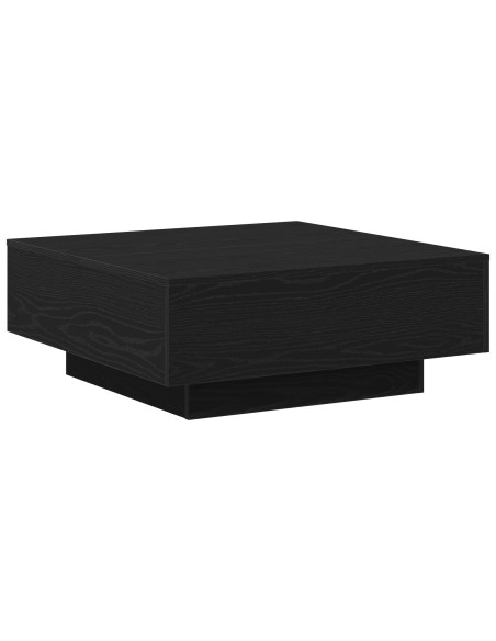 Tavolino da caffè  Nero Rovere 80x80x31 cm in Legno Ingegnerizzato