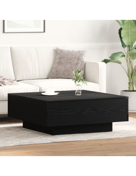 Tavolino da salotto Rovere Nero 80 x 80 x 31 cm