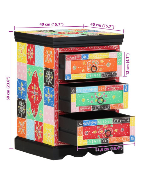 Mobile con Cassetti Multicolore 40 x 40 x 60 cm