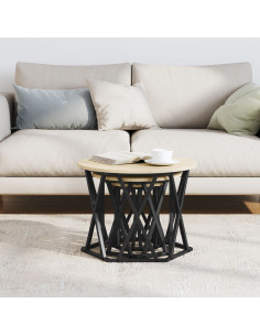 Tavolo Laterale Nesting 3 pcs Rovere Sonoma 2