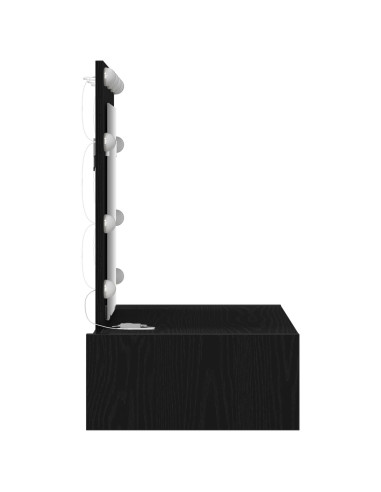 Tavolo da Trucco Nero 60 x 40 x 70 cm Legno multistrato