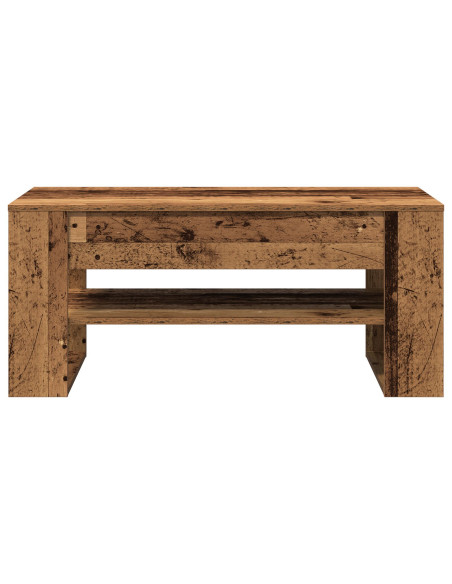 Tavolino da caffè in legno antico 102x55x45 cm in legno ingegnerizzato