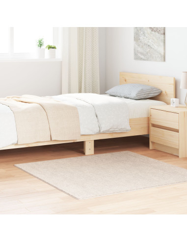 Tappeto Shaggy Antiscivolo Crema 120 x 120 cm PP