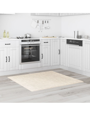 Tappeto Shaggy Antiscivolo Crema 120 x 120 cm PP