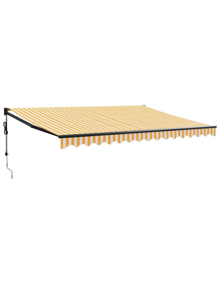 Tenda Sole Automatica Retrattile Gialla e Bianca 4x3 m