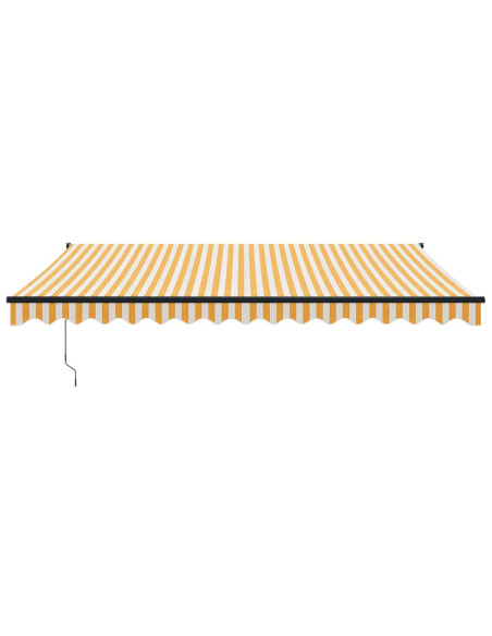Tenda Sole Automatica Retrattile Gialla e Bianca 4x3 m